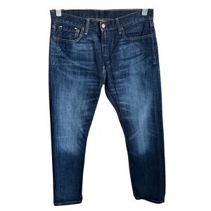 Levi’s Men’s 513 Slim Straight Dark Wash Jeans 34x32 (Fits 34x31) Classic